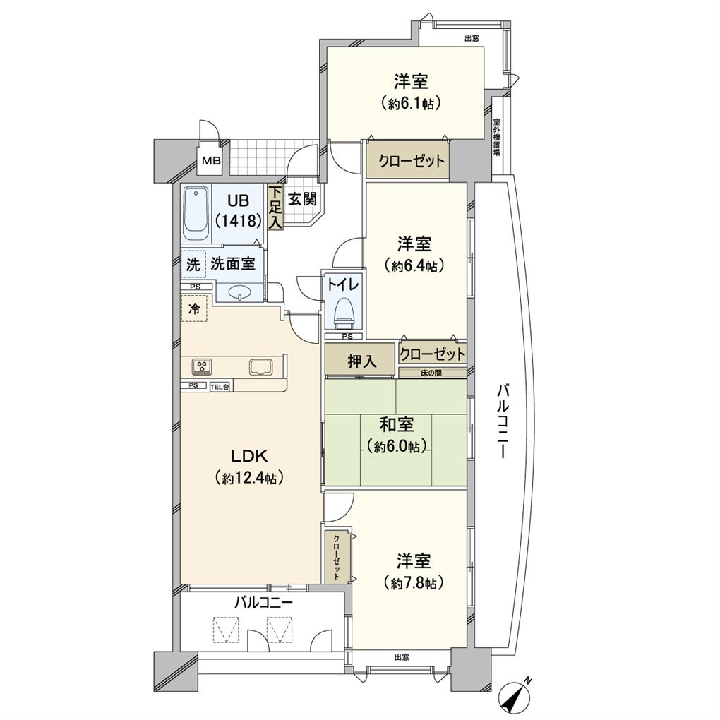 グランドパレス井堀 間取り図