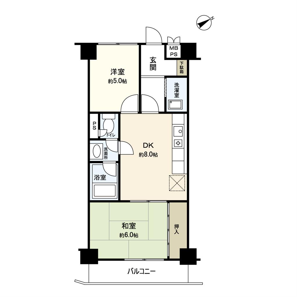 トーカンマンション三萩野 間取り図