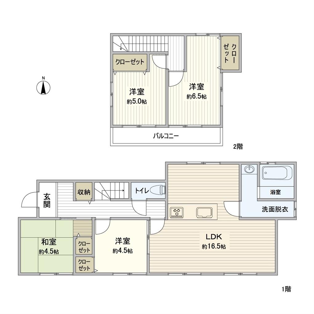 山手二丁目戸建 間取り図