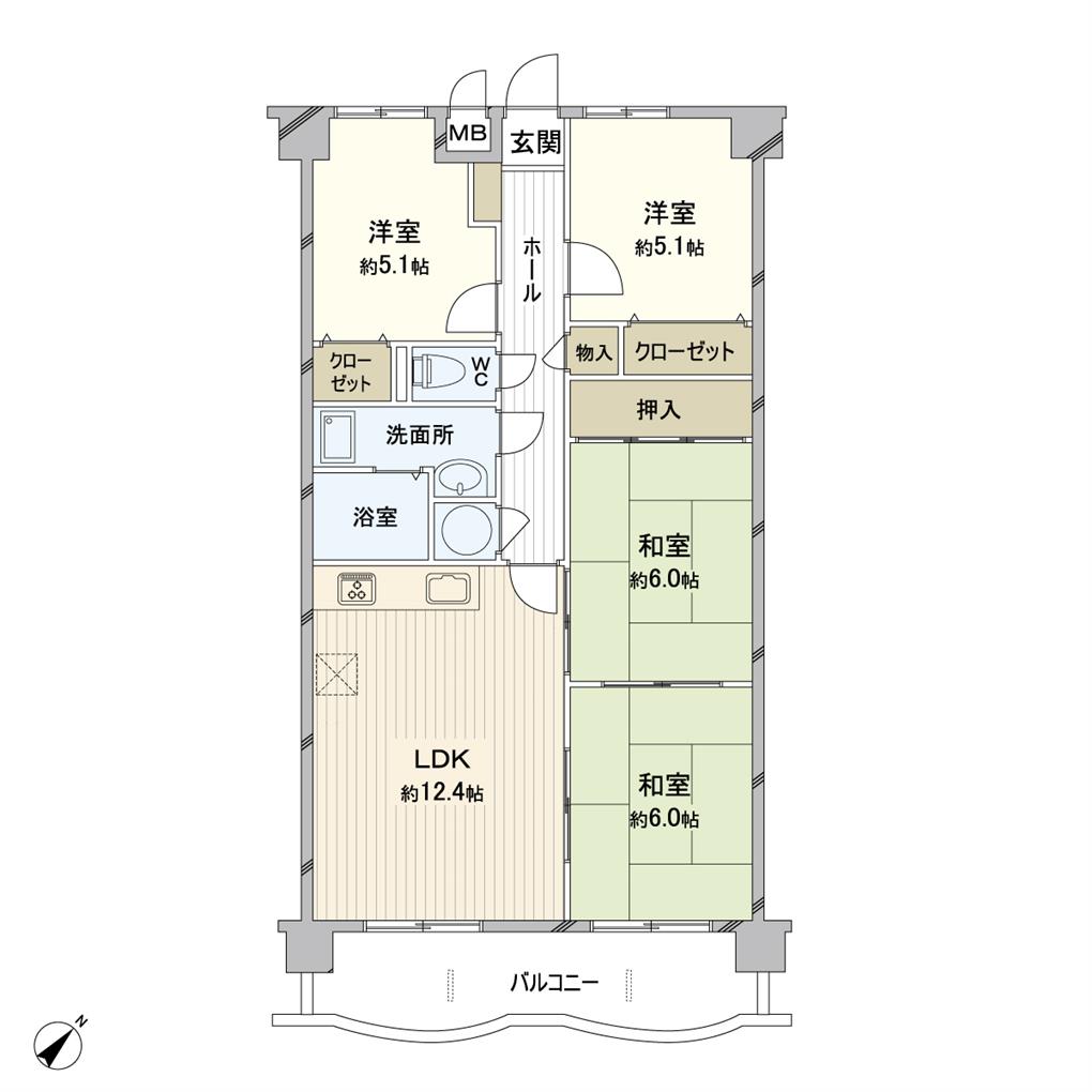 ソリーナマンション中間 間取り図