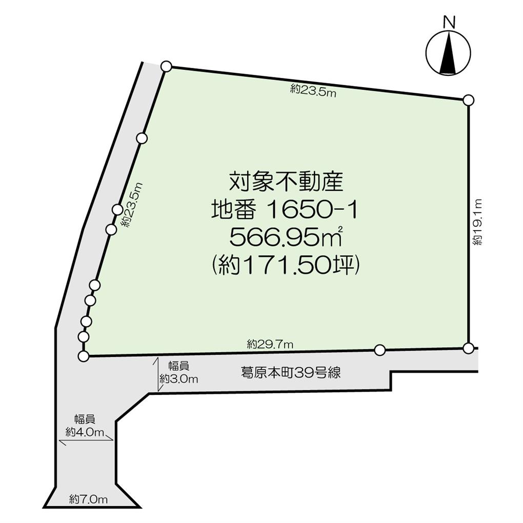 葛原本町六丁目土地 間取り図