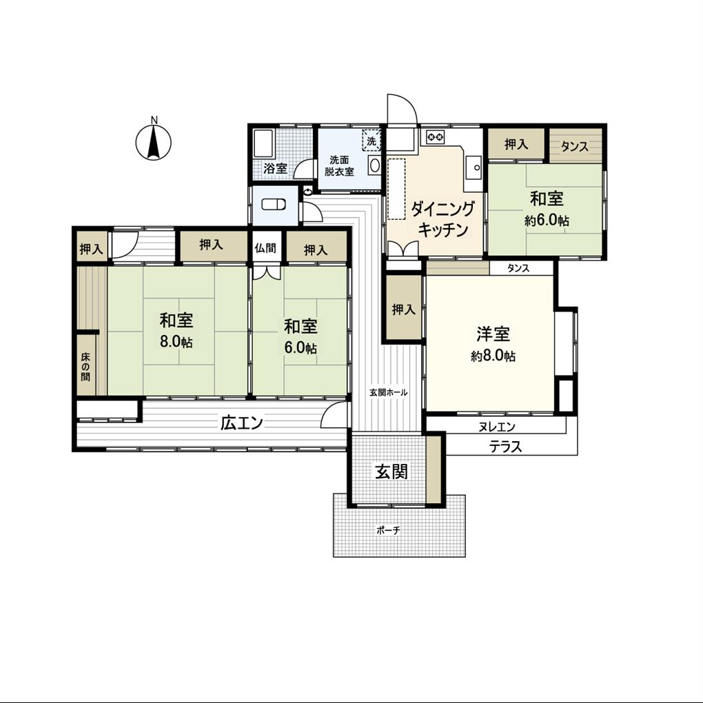 泉ヶ丘戸建 間取り図