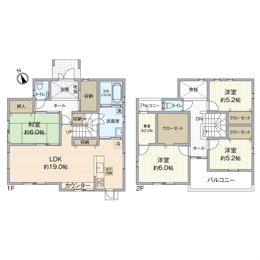 ひびきの南二丁目戸建 間取り図
