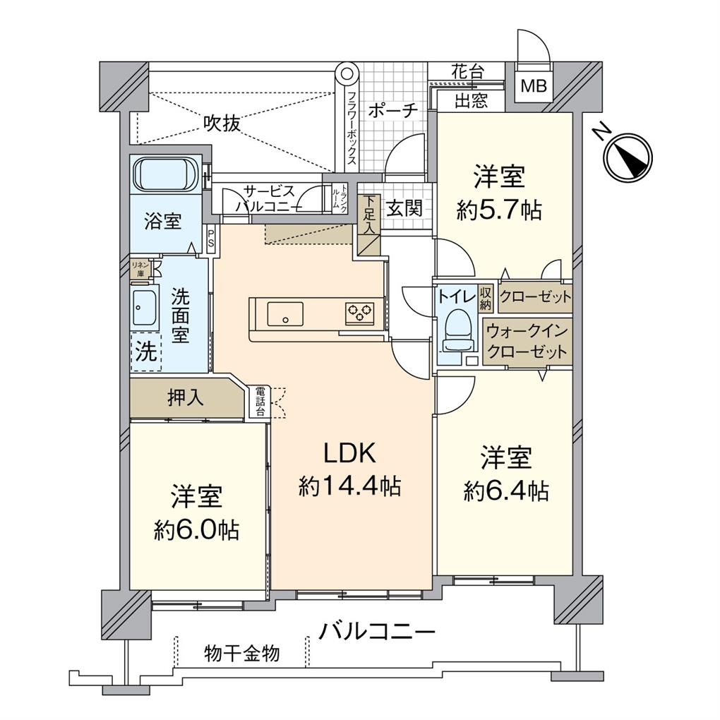 リヴィエール下曽根駅南口 間取り図