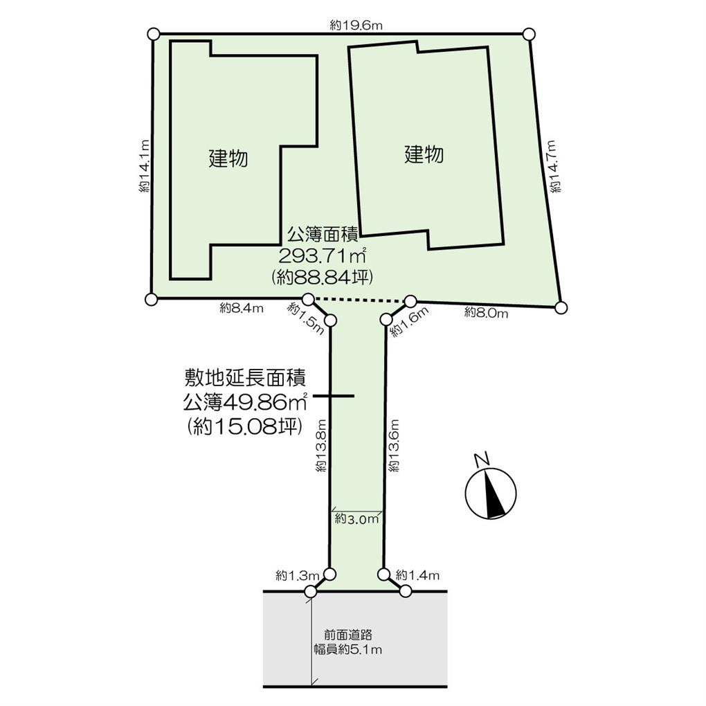 徳吉東四丁目土地 間取り図