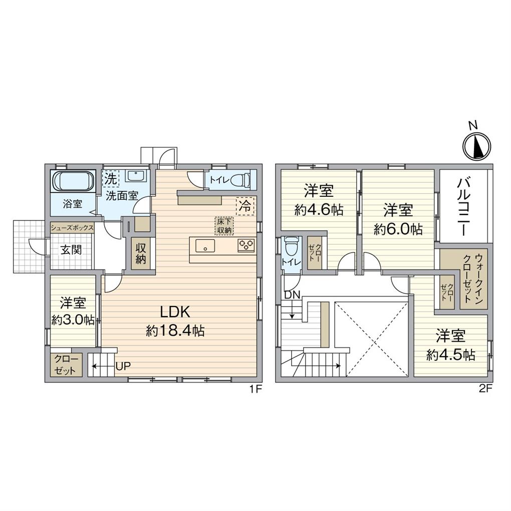 ザ・パーク沼本町4丁目4号地新築戸建 間取り図