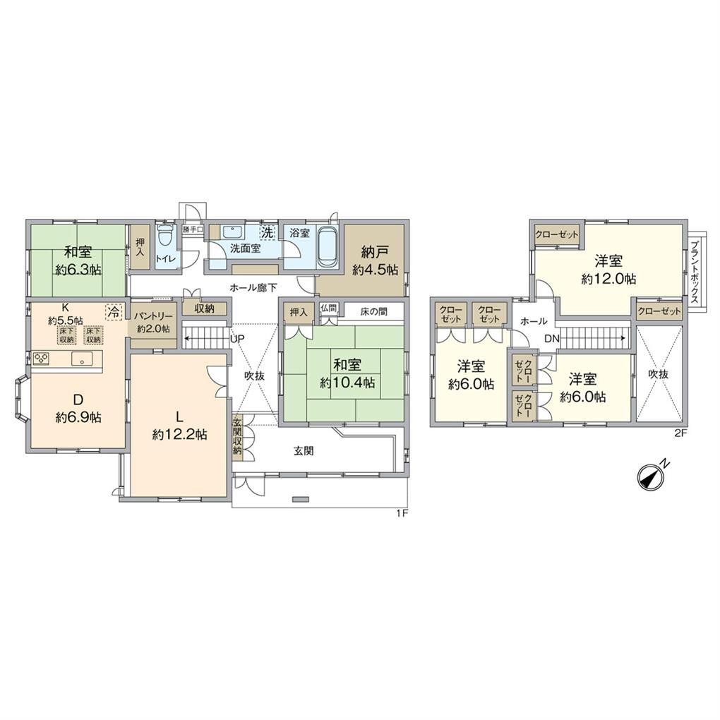 大橋一丁目戸建 間取り図