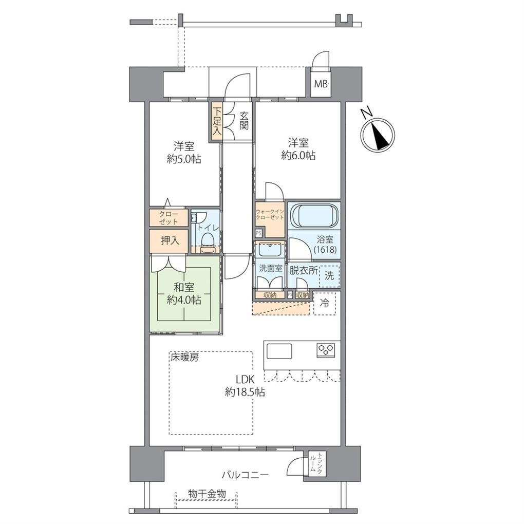 ライブスクエア大手町 間取り図