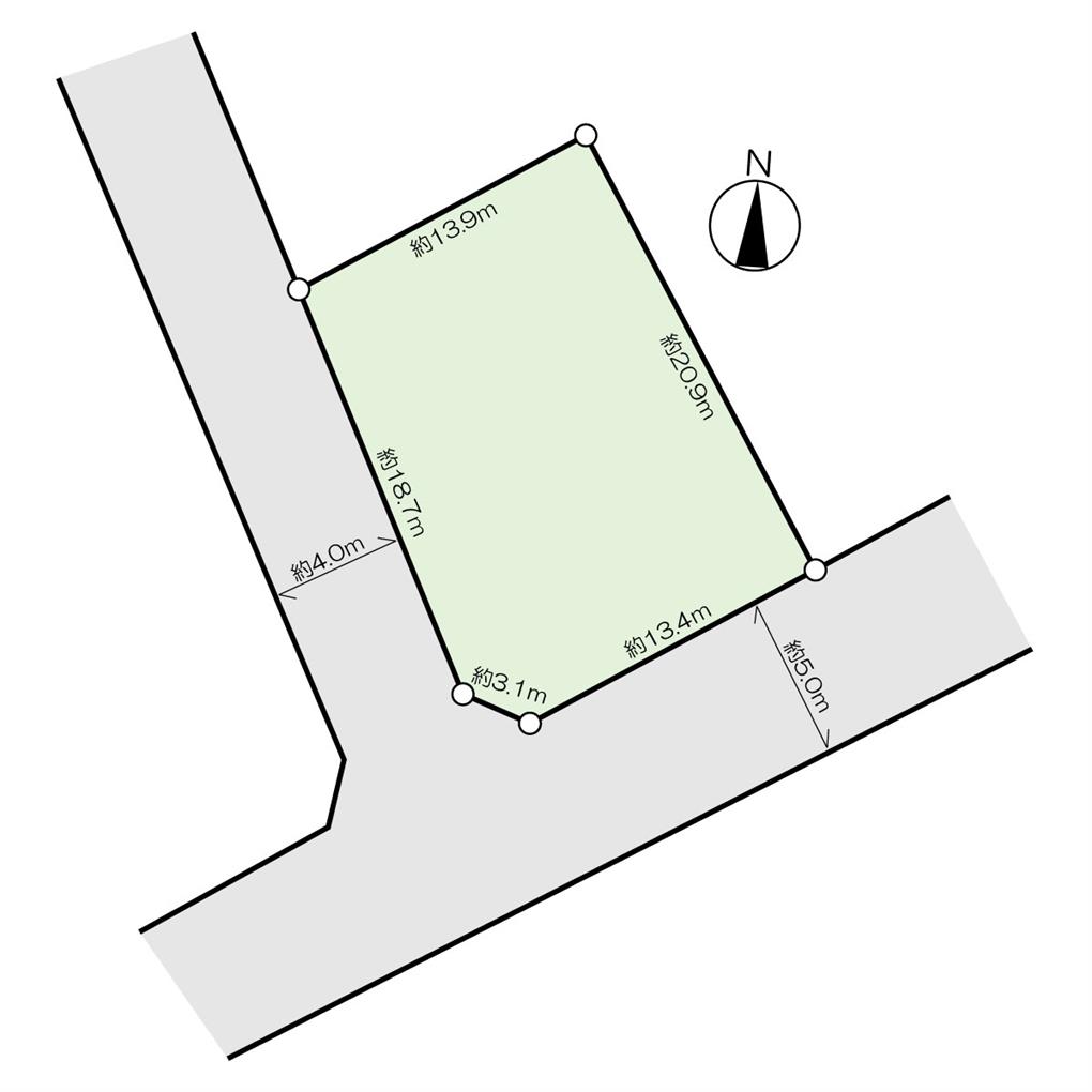 畠田二丁目土地 間取り図