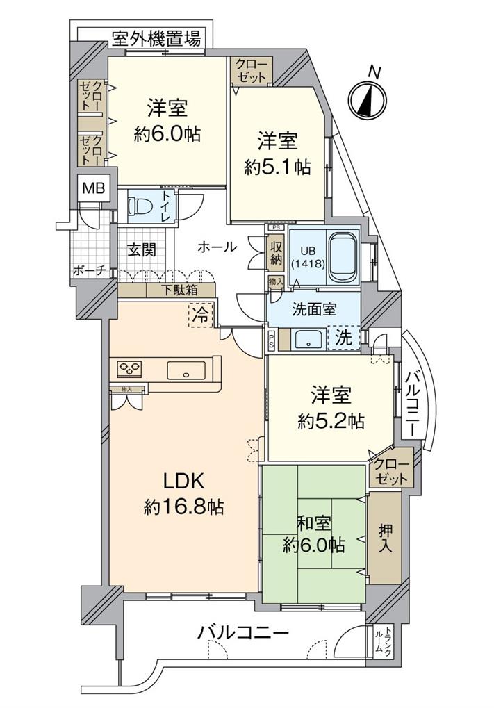 アルファシティ到津 間取り図