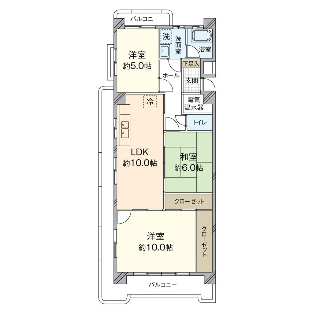 グランドハイツ浜町 間取り図