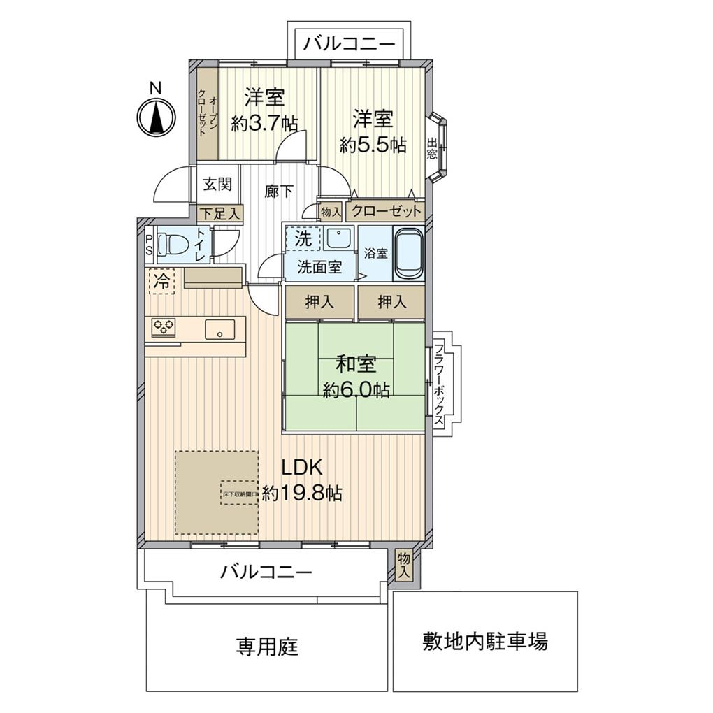 エメラルドマンション二島 間取り図