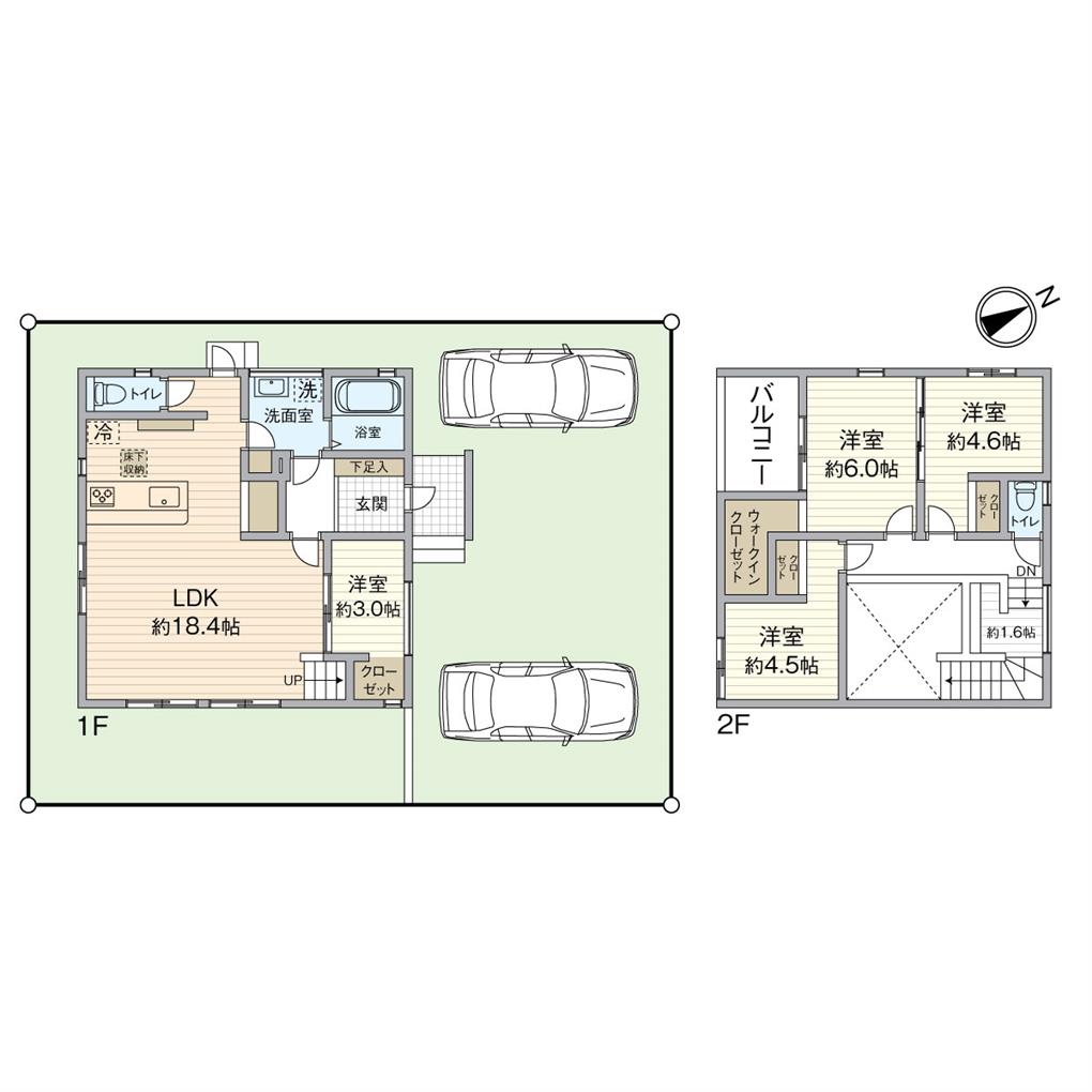 大里戸ノ上3丁目新築戸建【8号地】 間取り図