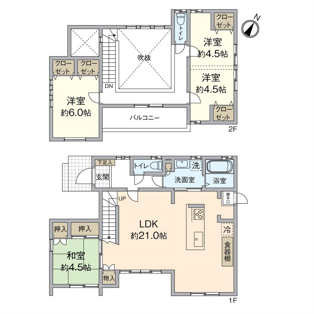 通谷二丁目戸建 間取り図