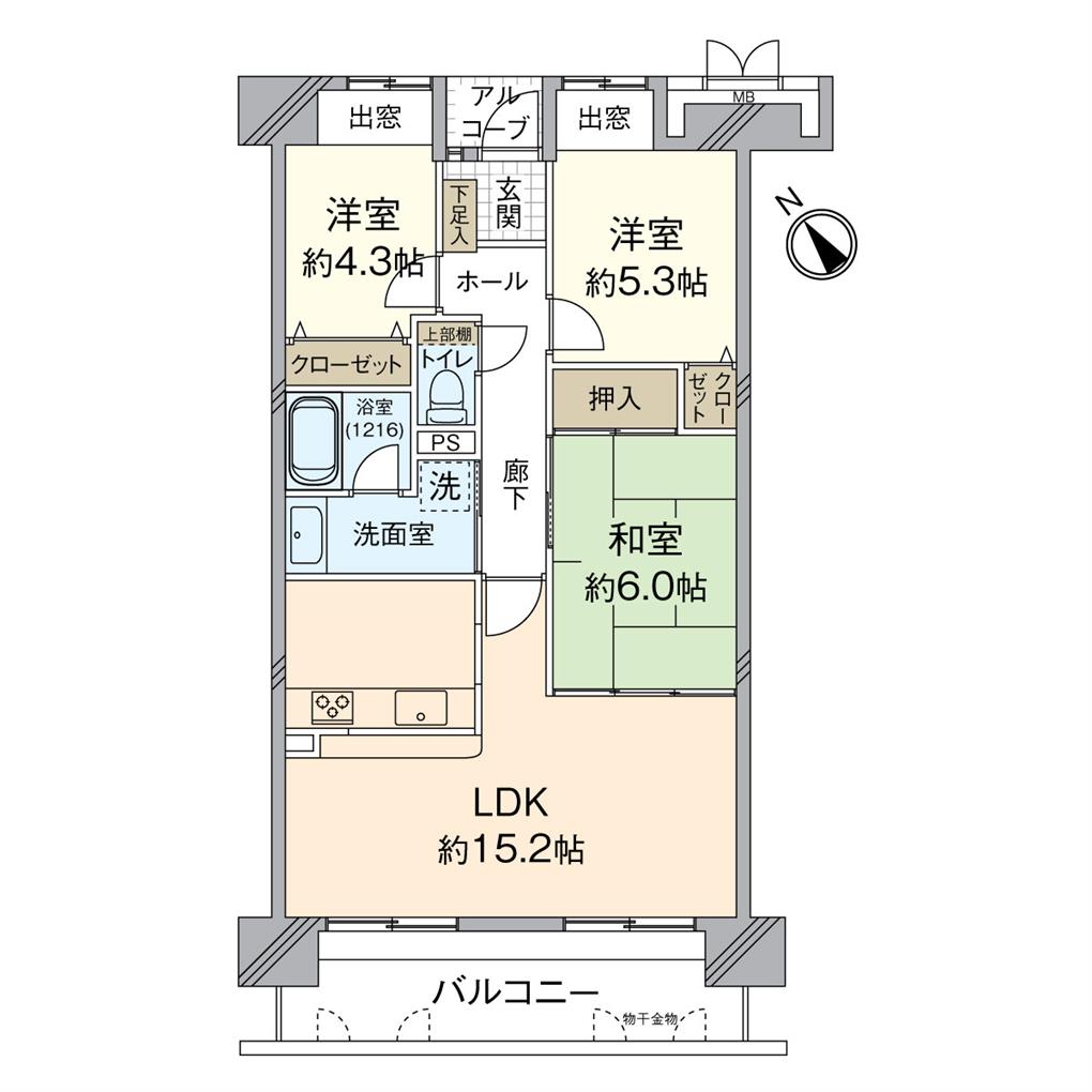ライフプラザ沢見2番館 間取り図