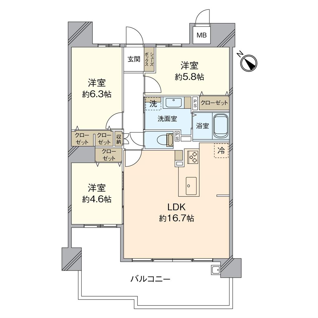 サンパーク鉄王 間取り図
