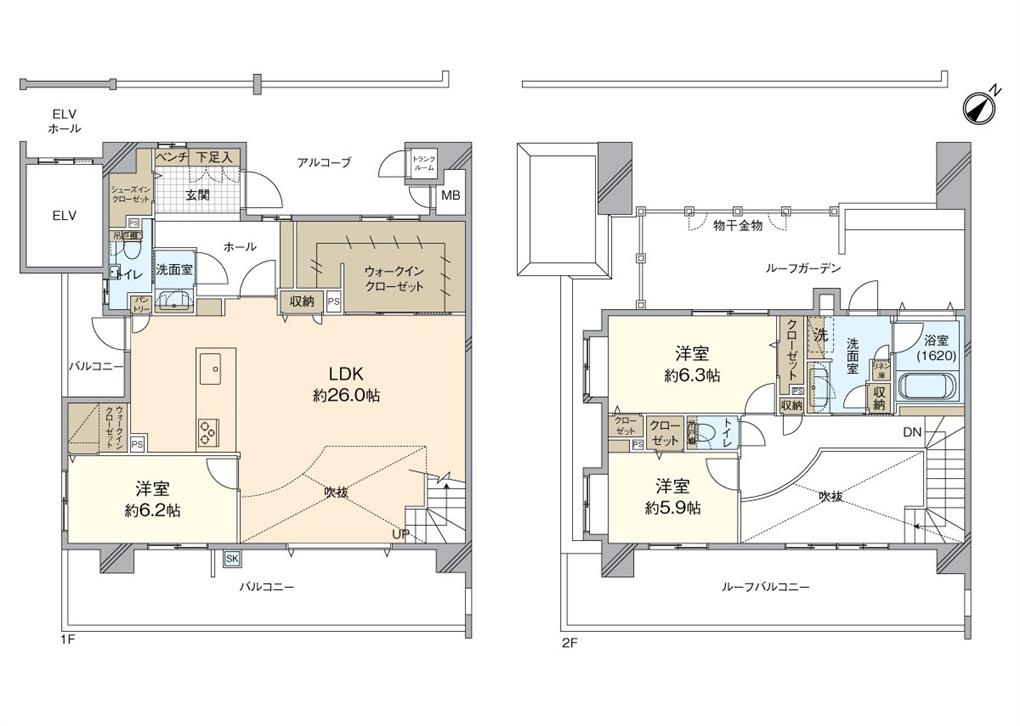 リヴィエール曽根リゾシアC棟 間取り図