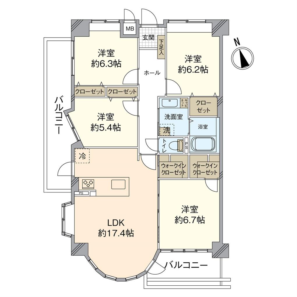 ドゥ・マ・テール穴生 間取り図