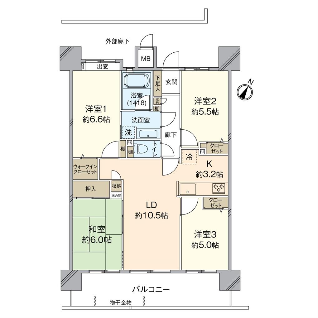 アプローズ戸畑駅弐番館 間取り図