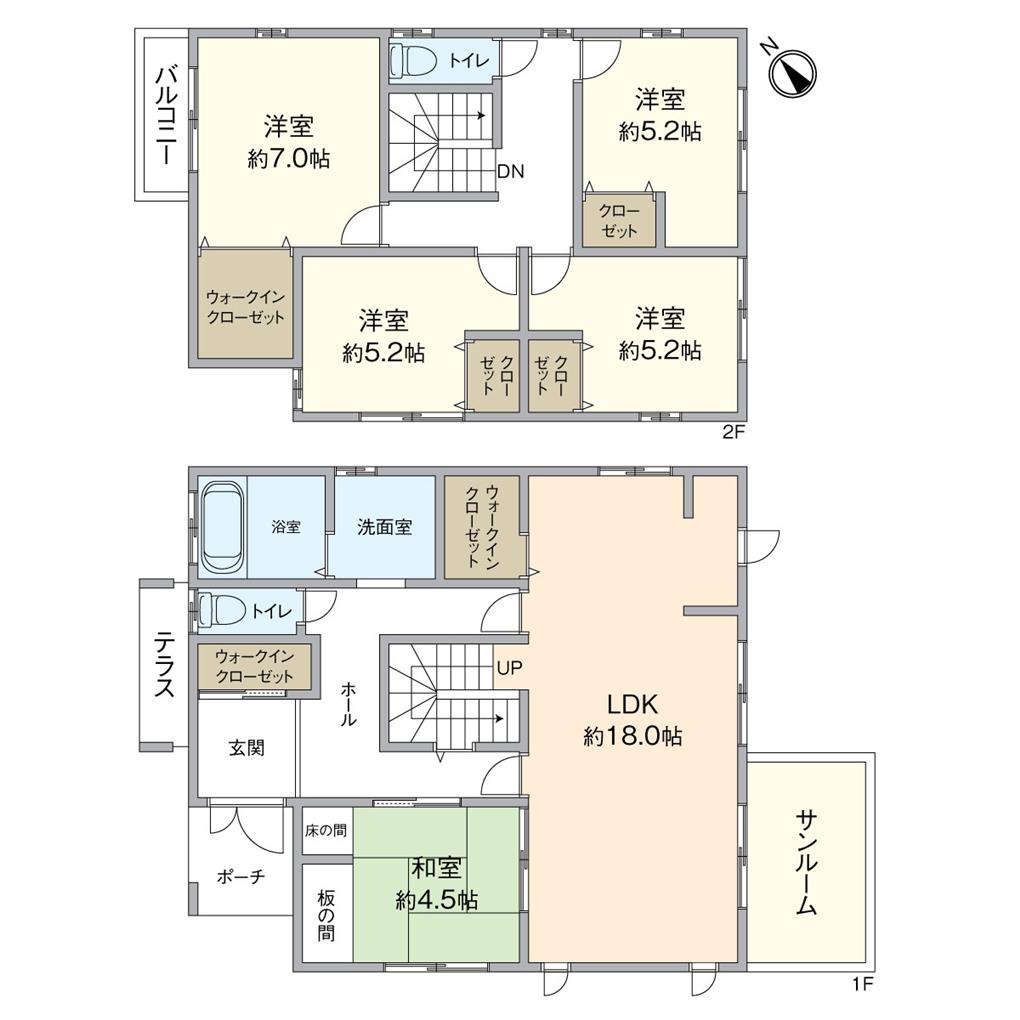 上の原一丁目戸建 間取り図