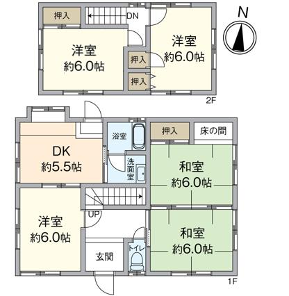 上の原一丁目戸建 間取り図