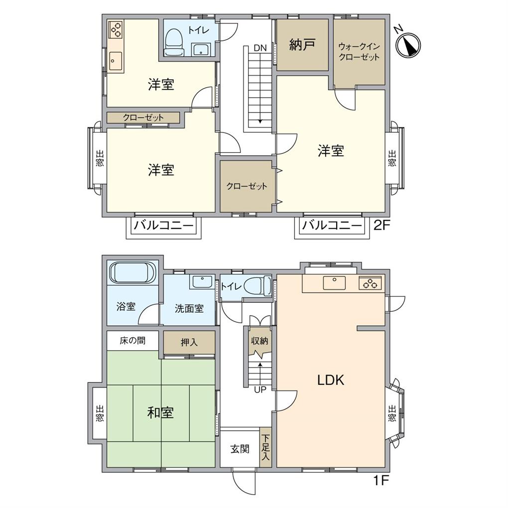 上石田二丁目　戸建 間取り図