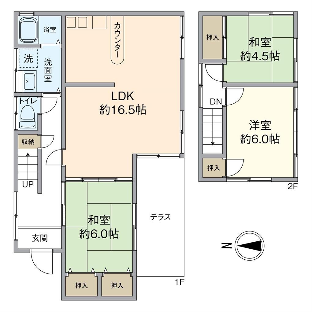 中曽根四丁目戸建 間取り図