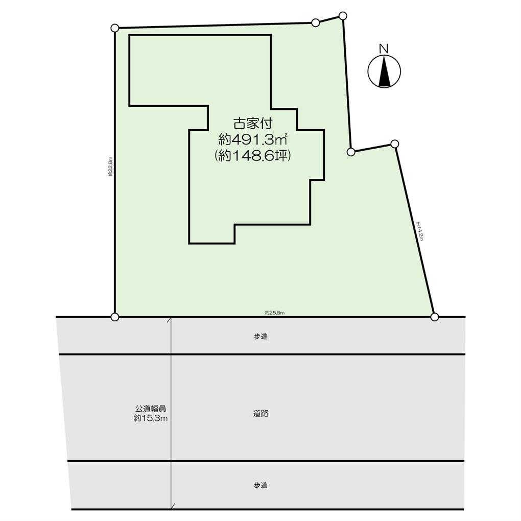 西新町一丁目土地 間取り図