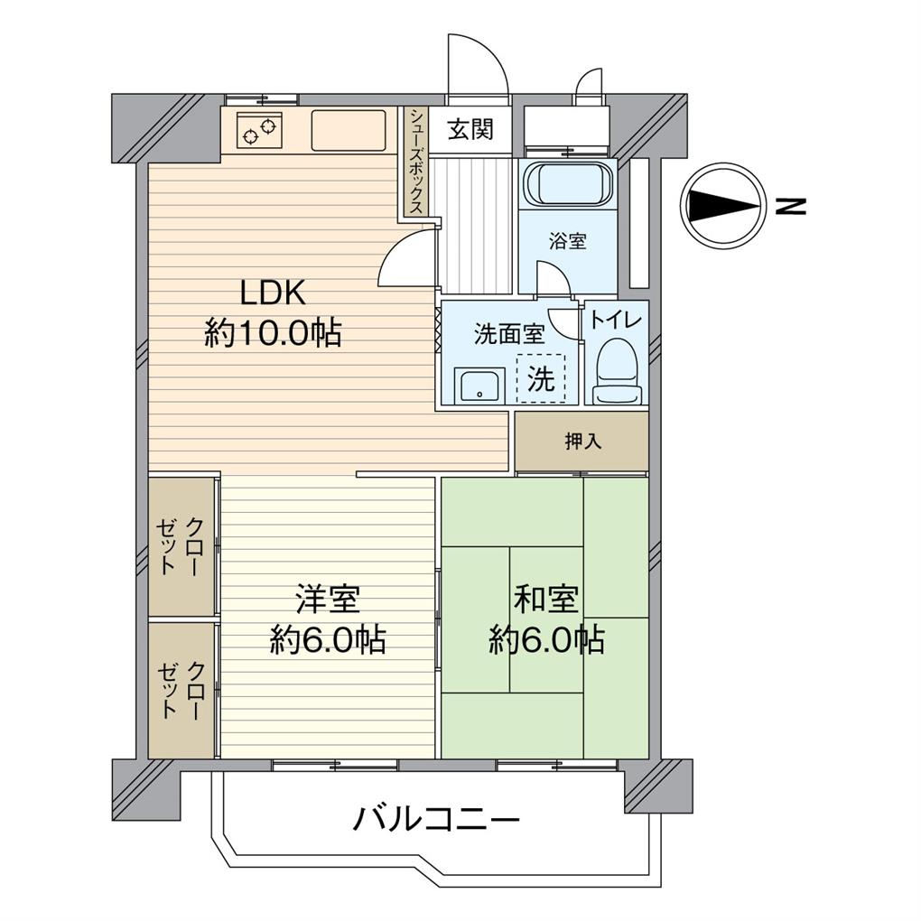 三萩野コーポラス 間取り図
