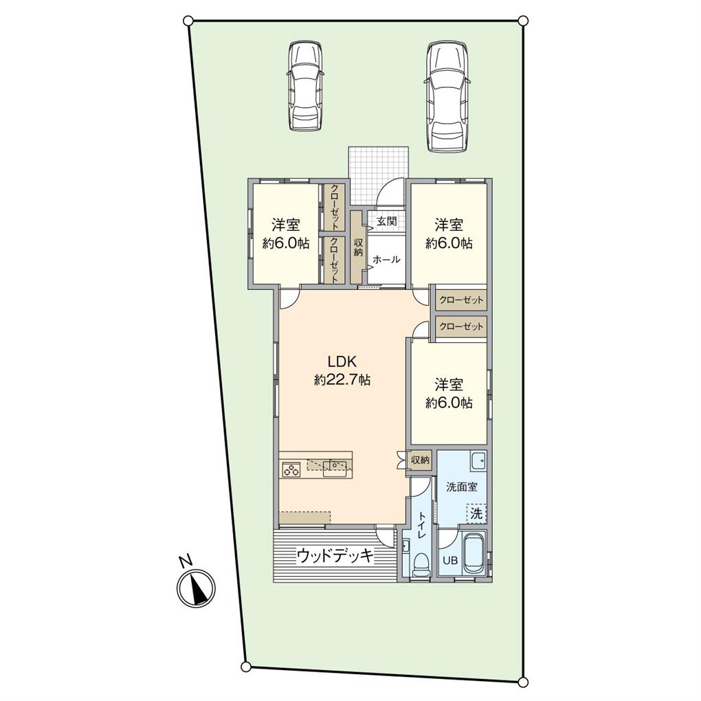 猪熊三丁目　新築戸建A棟 間取り図