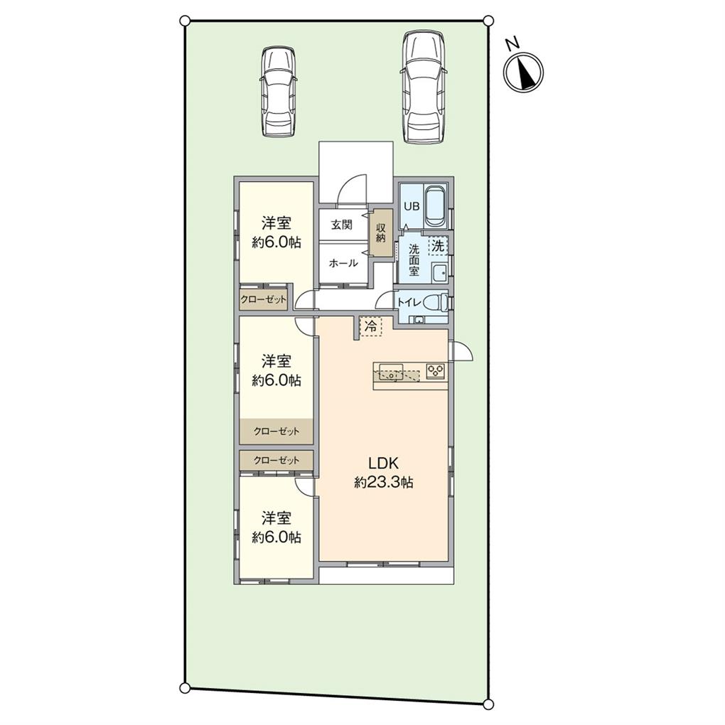 猪熊三丁目　新築戸建B棟 間取り図