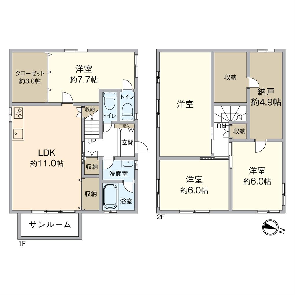 長行西　戸建 間取り図