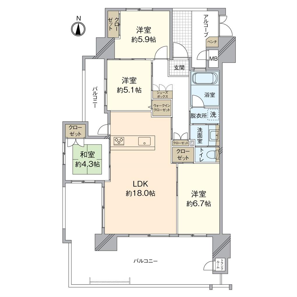 アーティックス下到津グランレスタ 間取り図