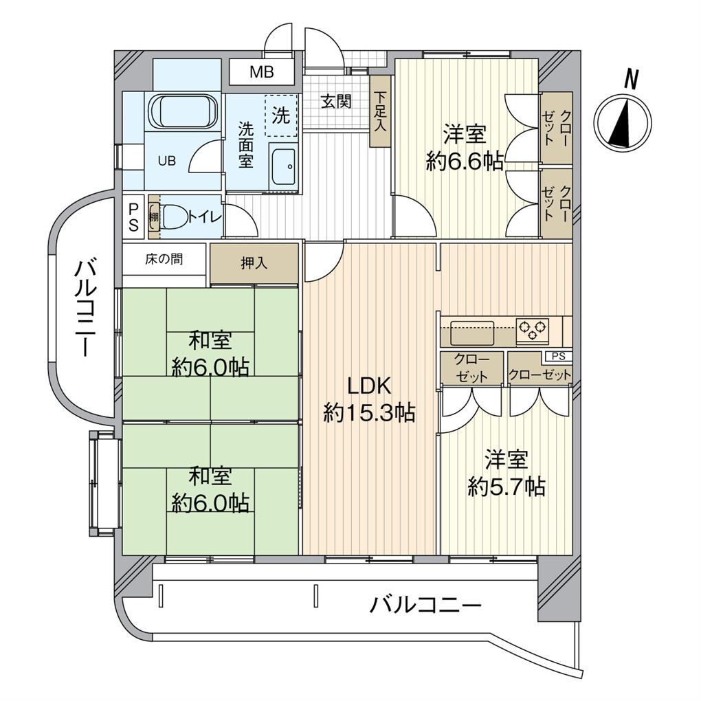 パレス沖田 間取り図