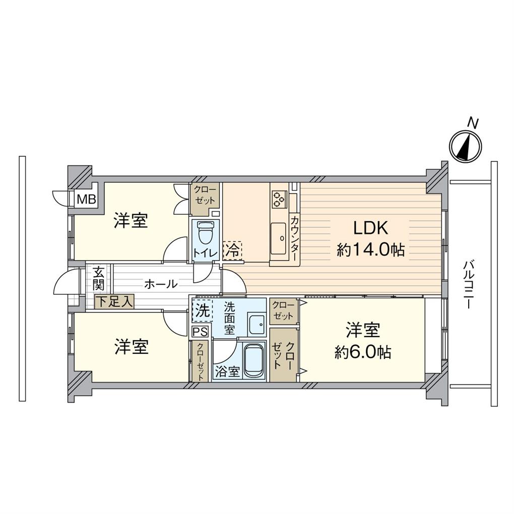 メゾンモンブラン竹末 間取り図