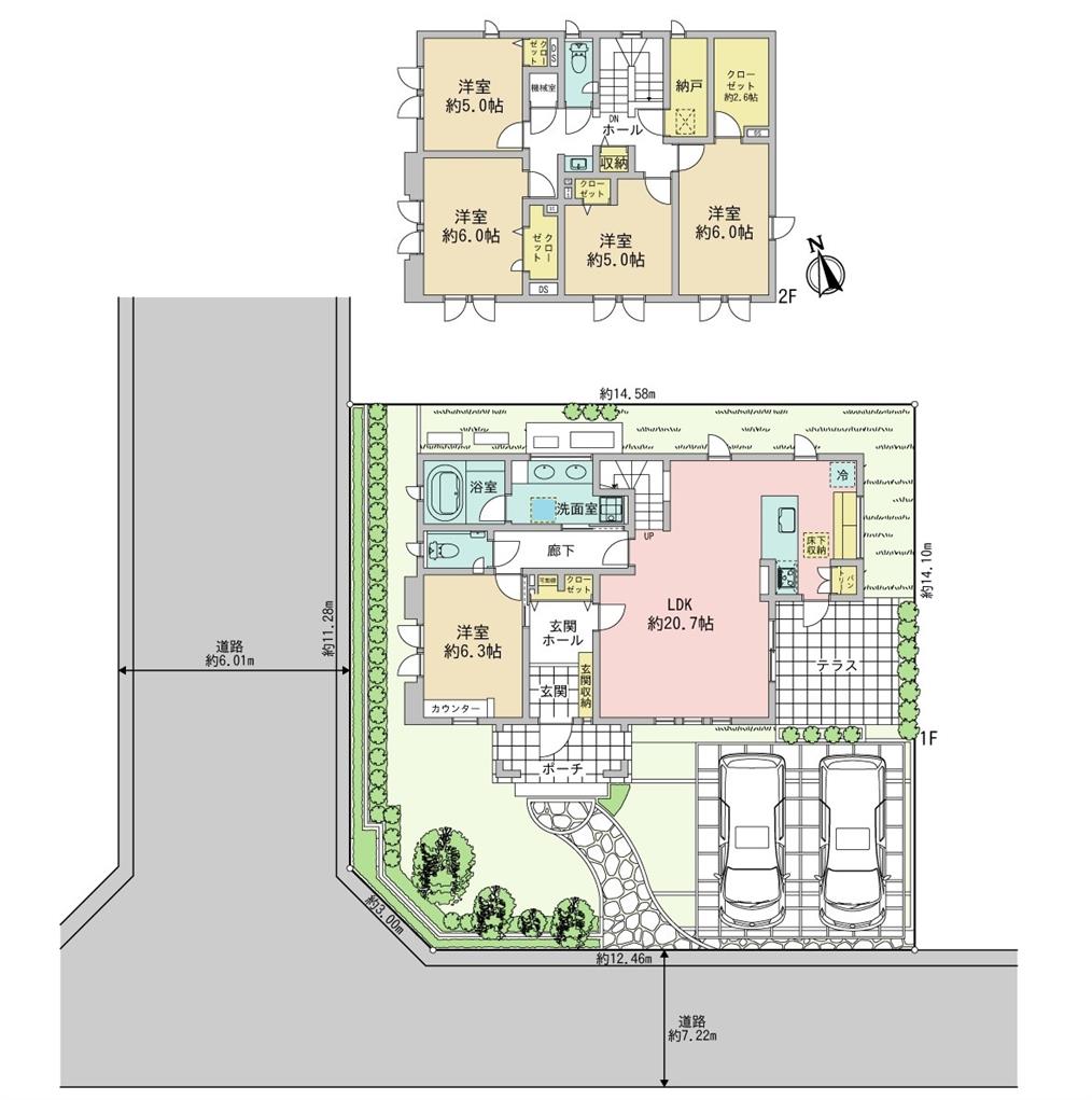 沢見一丁目戸建 間取り図