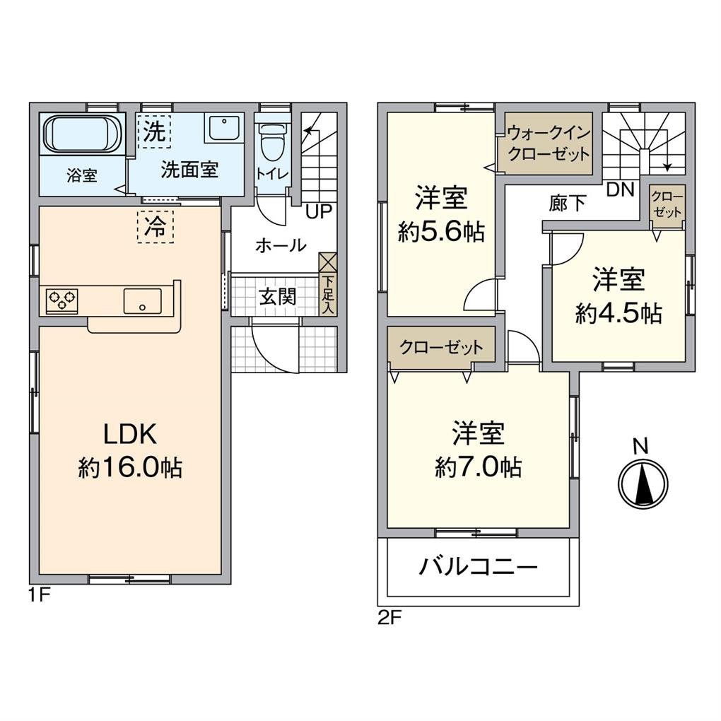 黒住町新築戸建 間取り図