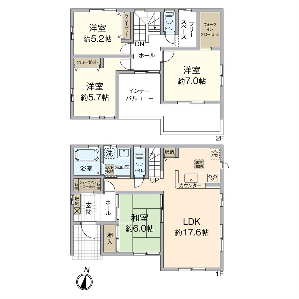茶屋の原戸建 間取り図