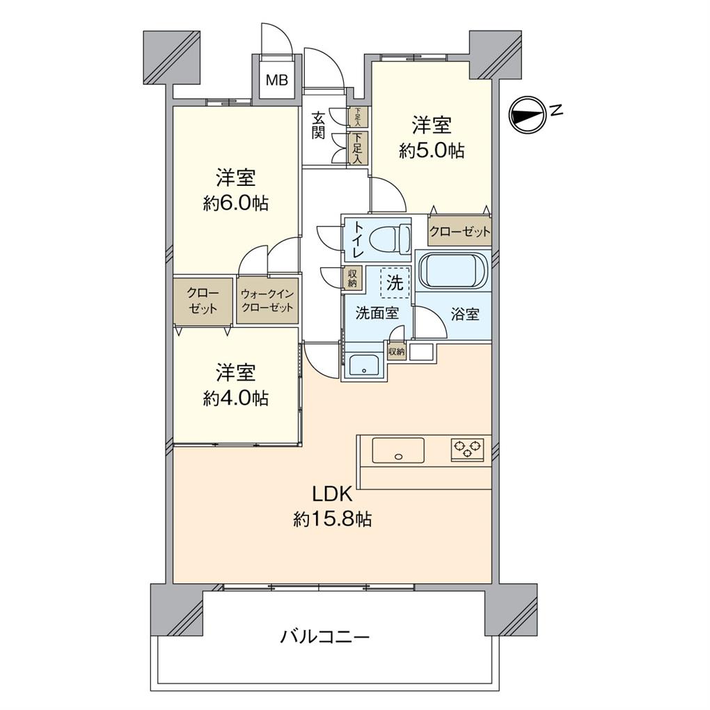サンパーク鷹の巣Ⅲ 間取り図