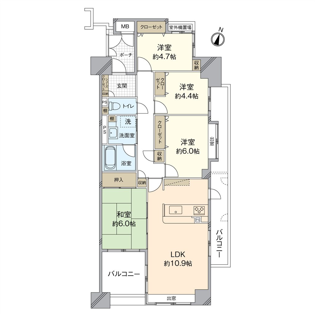 ヴェルデコート大蔵西壱番館 間取り図