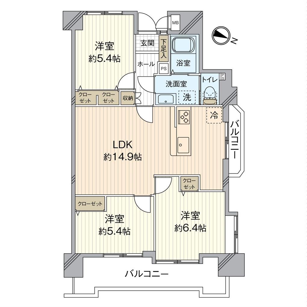 サンライフ片野 間取り図
