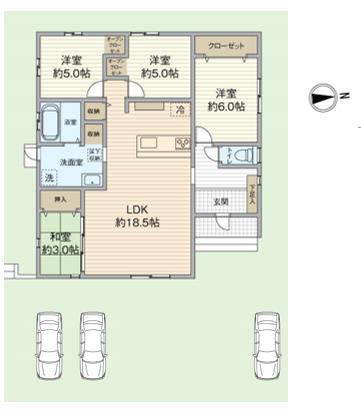 吉志一丁目新築戸建【2号地】 間取り図