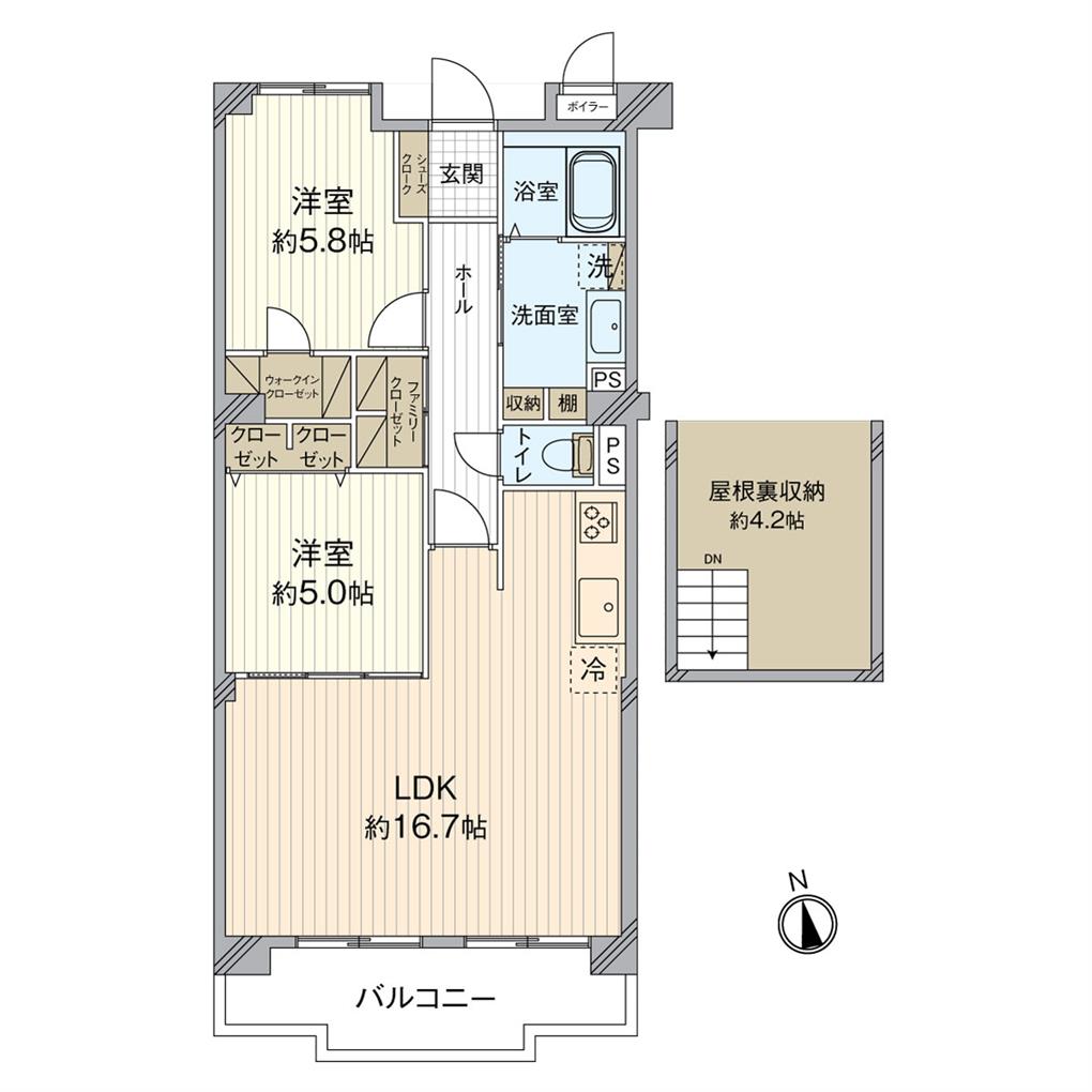 ライフプラザ工大前　弐番館 間取り図