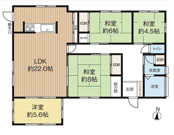 下稗田戸建 間取り図