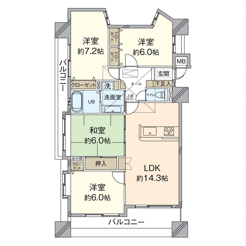 コーポランド青山 間取り図