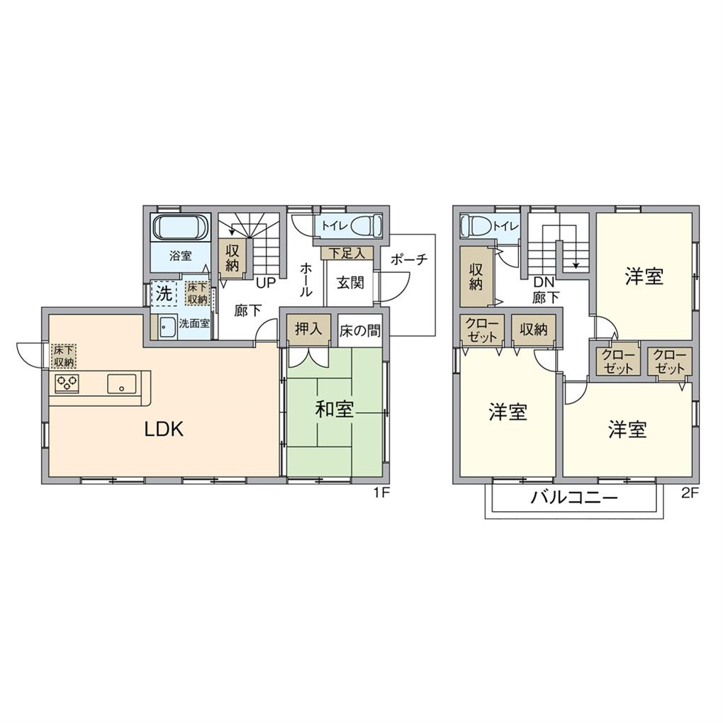 沼緑町三丁目中古戸建 間取り図