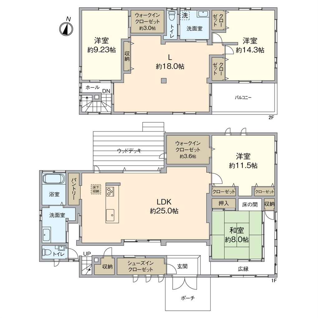 岩瀬西町戸建 間取り図