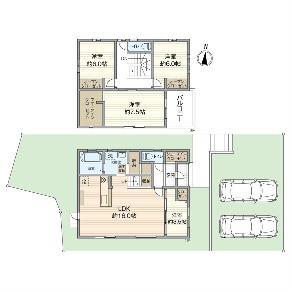 沼緑町三丁目新築戸建【14号地】 間取り図