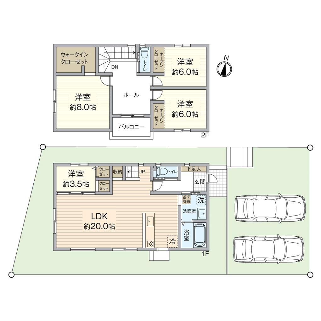 沼緑町三丁目新築戸建【13号地】 間取り図
