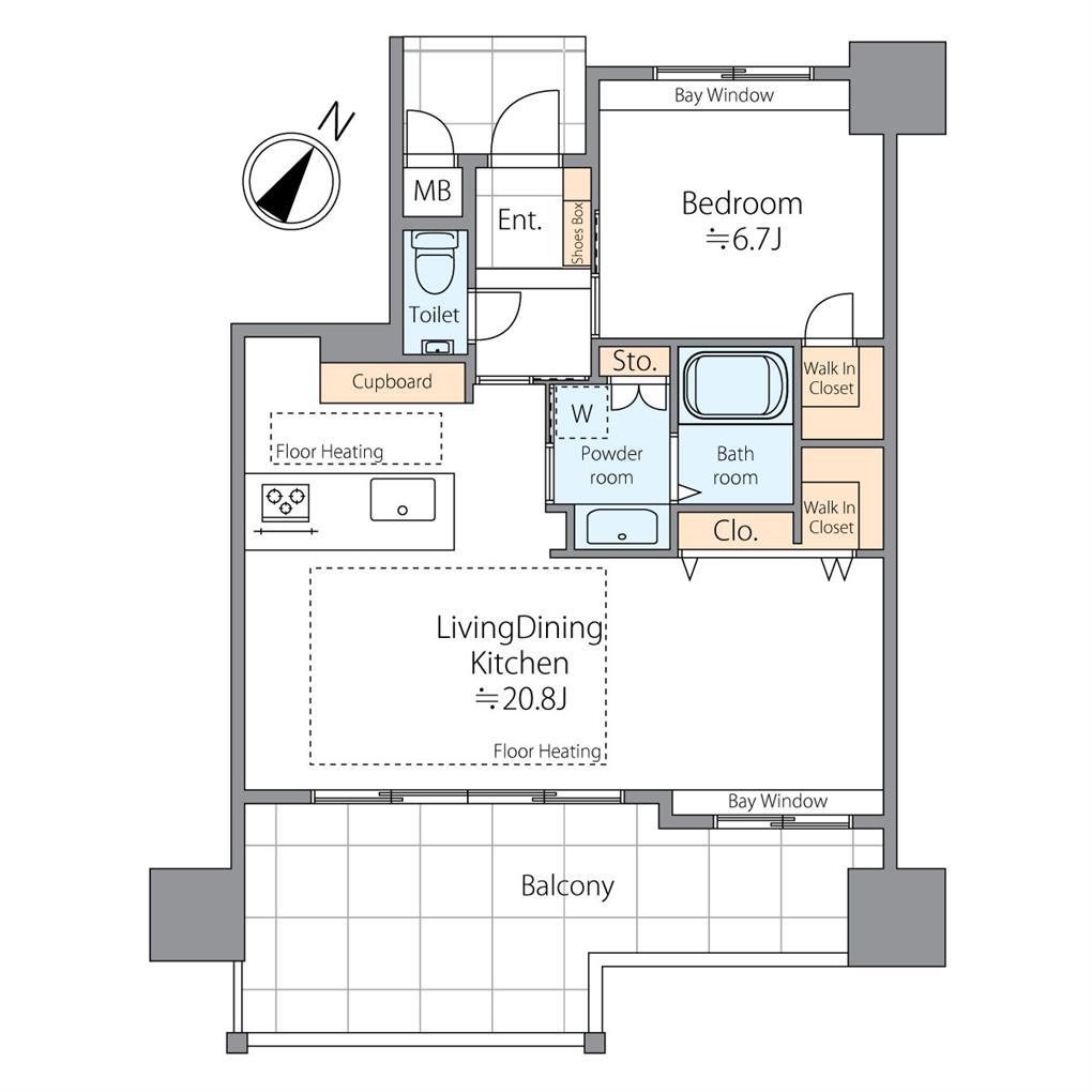 アースコートディアマーレ門司駅前 間取り図